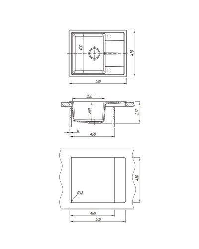 Кухонная мойка Dr.Gans Ника терра 25.070.B0580.405