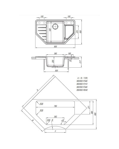 Кухонная мойка Dr.Gans Рио белый 25.080.C0800.401