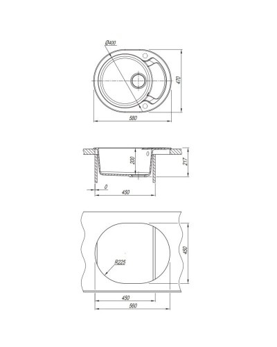 Кухонная мойка Dr.Gans Берта латте 25.040.B0580.403