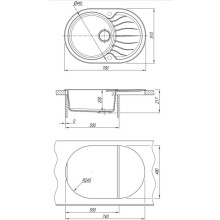 Кухонная мойка Dr.Gans Берта белый 25.040.C0760.401