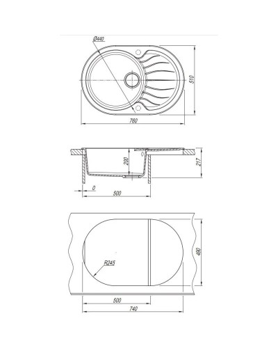 Кухонная мойка Dr.Gans Берта белый 25.040.C0760.401