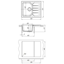 Кухонная мойка Dr.Gans Лора латте 25.020.A0620.403