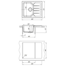 Кухонная мойка Dr.Gans Лора серый 25.020.A0620.408
