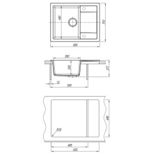 Кухонная мойка Dr.Gans Техно белый 25.030.C0650.401