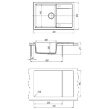 Кухонная мойка Dr.Gans Техно дюна 25.030.D0760.402