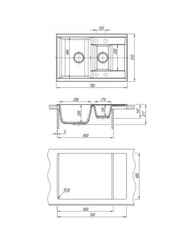 Кухонная мойка Dr.Gans Астра латте 25.065.D0760.403