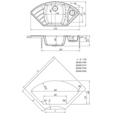 Кухонная мойка Dr.Gans Габи серый 25.050.E1015.408
