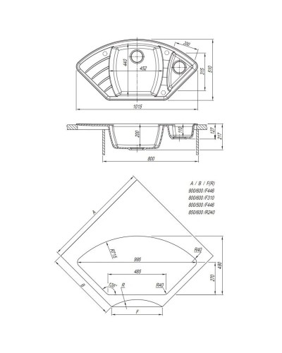 Кухонная мойка Dr.Gans Габи серый 25.050.E1015.408