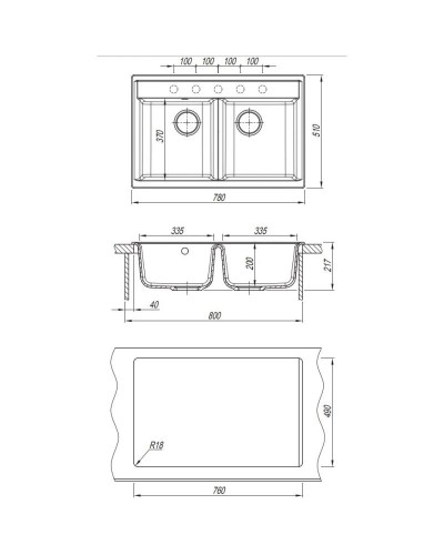 Кухонная мойка Dr.Gans Астра белый 25.060.E0780.401