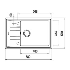 Кухонная мойка Teka Stone 60 S-TG 1B 1D карбон 115330029