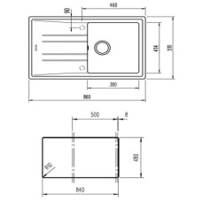 Кухонная мойка Teka Stone 50 B-TG темно-серый 115330020