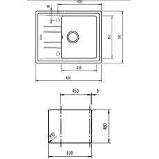 Кухонная мойка Teka Stone 45 S-TG 1B 1D темно-серый 115330048