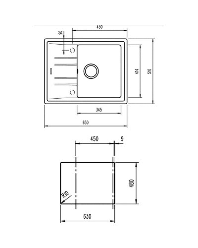 Кухонная мойка Teka Stone 45 S-TG 1B 1D темно-серый 115330048
