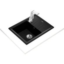 Кухонная мойка Teka Stone 45 S-TG 1B 1D черный металлик 115330045