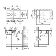 Кухонная мойка Teka Astral 60 B-TG песочный 88924