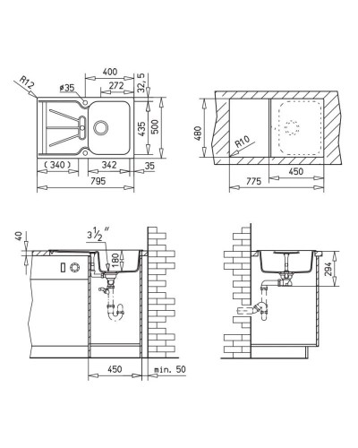 Кухонная мойка Teka Cara 45 B-TG белый арктик 40144400