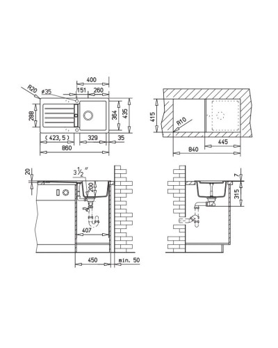 Кухонная мойка Teka Kea 45 B-TG карбон 40143365