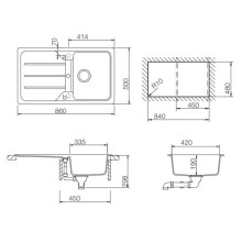 Кухонная мойка Teka Simpla 45-TG карбон 40144512