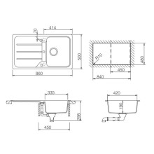 Кухонная мойка Teka Simpla 45-TG черный металлик 40144501