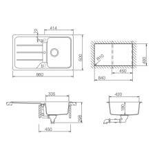 Кухонная мойка Teka Simpla 45-TG черный металлик 40144501