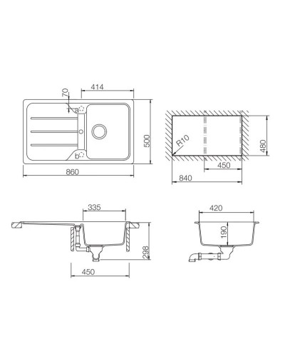 Кухонная мойка Teka Simpla 45-TG черный металлик 40144501