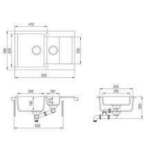 Кухонная мойка Teka Clivo 60 B-TQ графит металлик 40148021