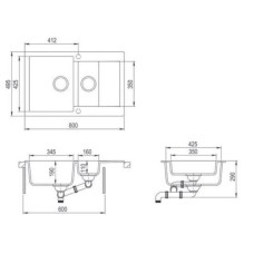 Кухонная мойка Teka Clivo 60 B-TQ графит металлик 40148021
