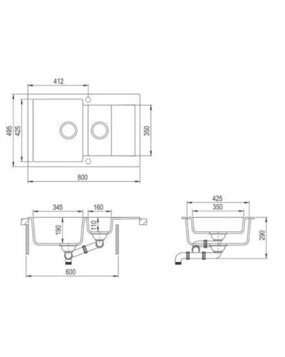 Кухонная мойка Teka Clivo 60 B-TQ графит металлик 40148021