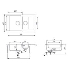 Кухонная мойка Teka Clivo 60 B-TQ белый мрамор 40148024