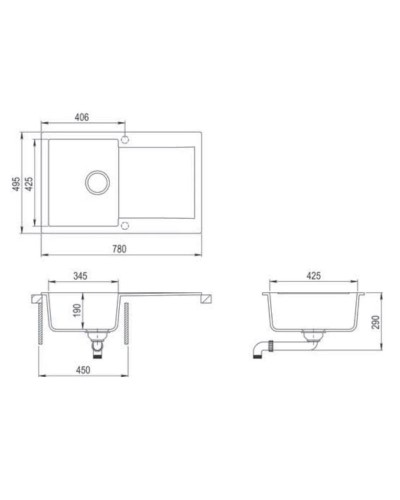 Кухонная мойка Teka Clivo 45 B-TQ черный металлик 40148000