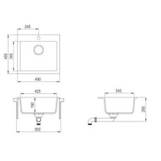 Кухонная мойка Teka Clivo 50 S-TQ черный металлик 40148010