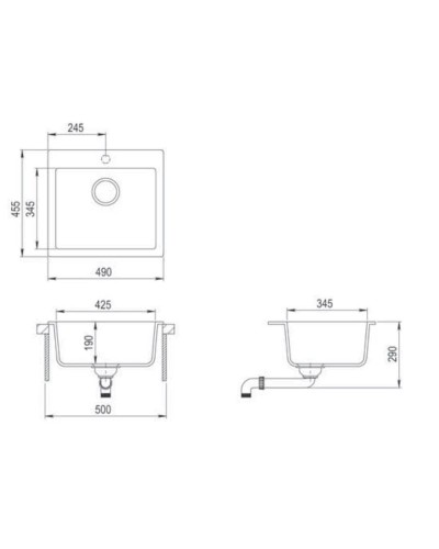 Кухонная мойка Teka Clivo 50 S-TQ черный металлик 40148010