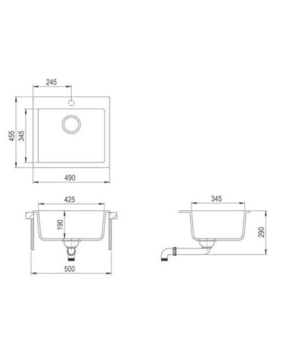Кухонная мойка Teka Clivo 50 S-TQ графит металлик 40148011