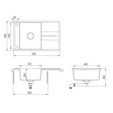 Кухонная мойка Teka Estela 50 B-TQ черный металлик 40148080