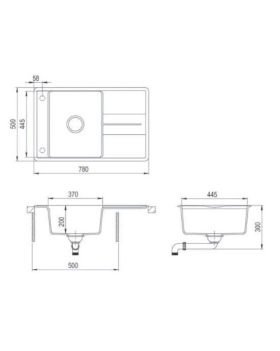Кухонная мойка Teka Estela 50 B-TQ черный металлик 40148080