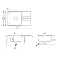 Кухонная мойка Teka Estela 50 B-TQ графит металлик 40148081