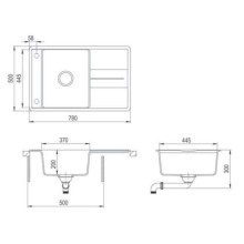 Кухонная мойка Teka Estela 50 B-TQ белый мрамор 40148084