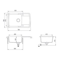 Кухонная мойка Teka Liva 60 S-TQ черный металлик 40148180