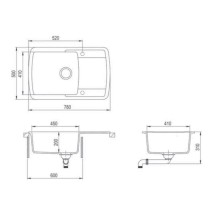Кухонная мойка Teka Liva 60 S-TQ черный металлик 40148180
