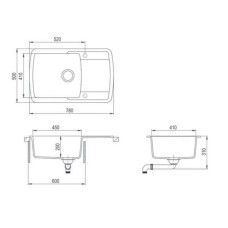Кухонная мойка Teka Liva 60 S-TQ черный металлик 40148180