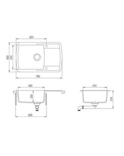 Кухонная мойка Teka Liva 60 S-TQ черный металлик 40148180