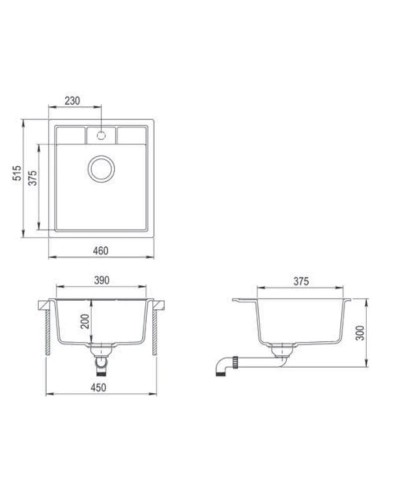 Кухонная мойка Teka Estela 45 S-TQ 1B черный металлик 40148070
