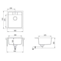 Кухонная мойка Teka Estela 45 S-TQ 1B графит металлик 40148071
