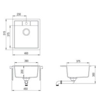Кухонная мойка Teka Estela 45 S-TQ 1B графит металлик 40148071