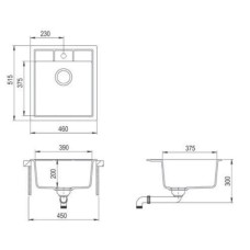 Кухонная мойка Teka Estela 45 S-TQ 1B белый мрамор 40148074