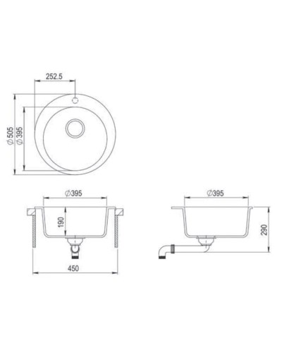 Кухонная мойка Teka Clave 45 B-TQ 1B черный металлик 40148140
