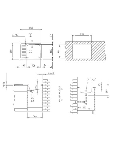 Кухонная мойка Teka Classic 1B 1/2D полированная сталь 10119070