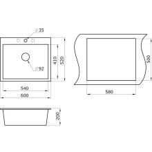Кухонная мойка Paulmark Kante шампань PM106052-CH