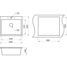 Кухонная мойка Paulmark Kante шампань PM106052-CH