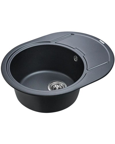 Кухонная мойка Paulmark Oval черный металлик PM316502-BLM